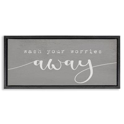 «Wash Your Worries Away», art mural encadré flottant par Daphne Polselli