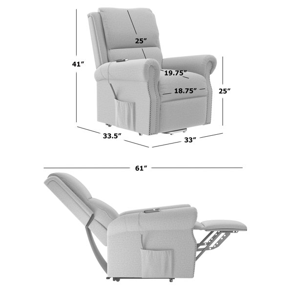 Wade Logan® Anyri 30'' Wide Power Lift Assist Standard Recliner with Heated  Cushion, Wayfair in 2023