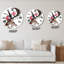 Horloge murale traditionnelle cerf avec deux bouvreuils rouges-1742828303
