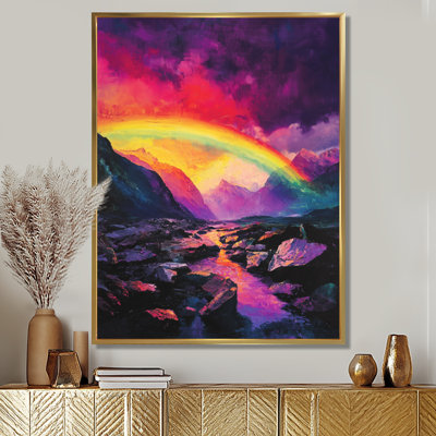 Glendolyn Rainbow In The Rocky Landscape II - Rainbow, reproduction d'art sur toile encadrée