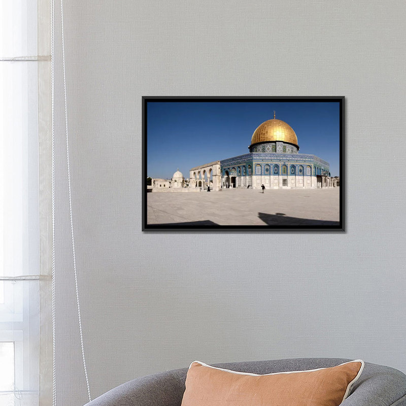 «Panoramic Town Square, Dome of the Rock, Mont du Temple, Jérusalem, Israël», reproduction de photo sur toile tendue