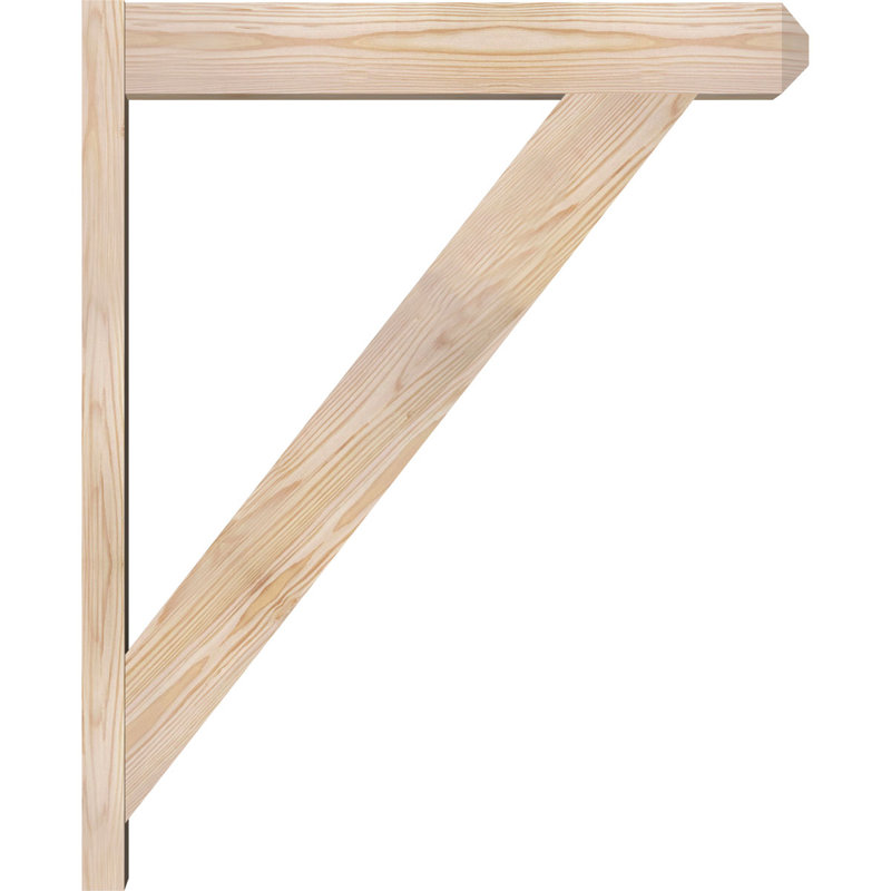 Artisan traditionnel en bois rustique, Sapin Douglas de 5 1/2 po (lisse), P 28 po x H 34 po