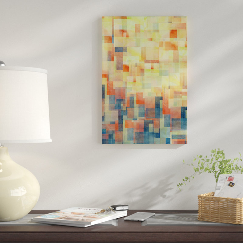 «Cubism Dream», impression sur toile, H 60 po x l 40po x P 1,5 po, Pas de tapis, Toile tendue