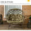 Trapeza 2 Seater Egg Chair Outdoor with Cushion, Cup Pockets-1508902369