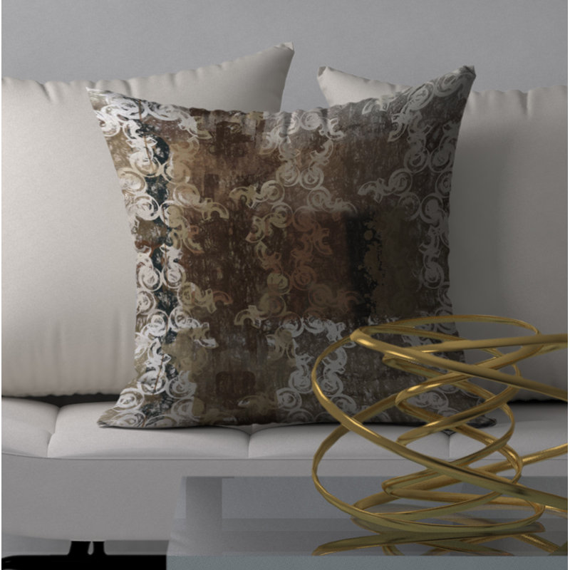 Housse de coussin décorative carrée à losanges, 20 po x 20 po