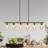 Yisenia 6 - Light Chandelier Kitchen Lighting Dining Ceiling Lights Matte Black Chandelier