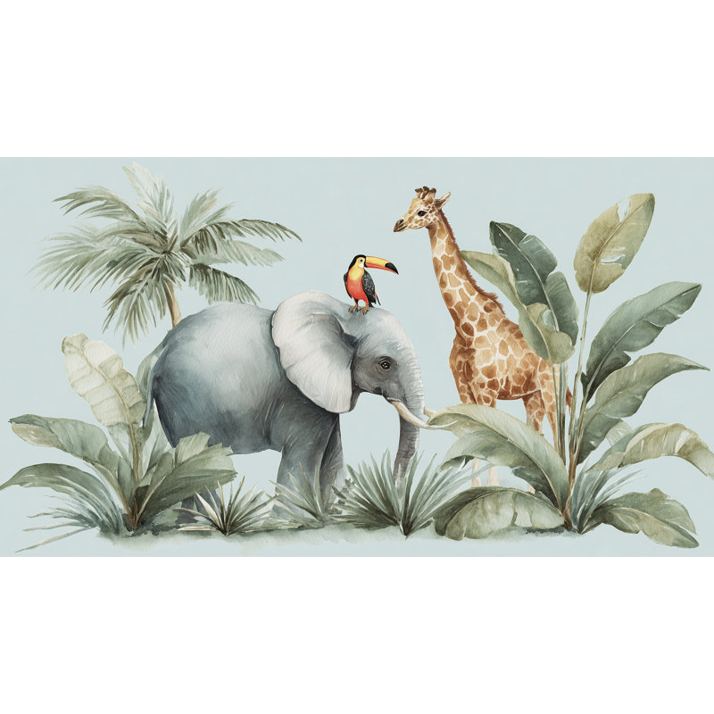 Double rouleau de papier peint mural Jungle, Peler et coller, 200 po x 120 po