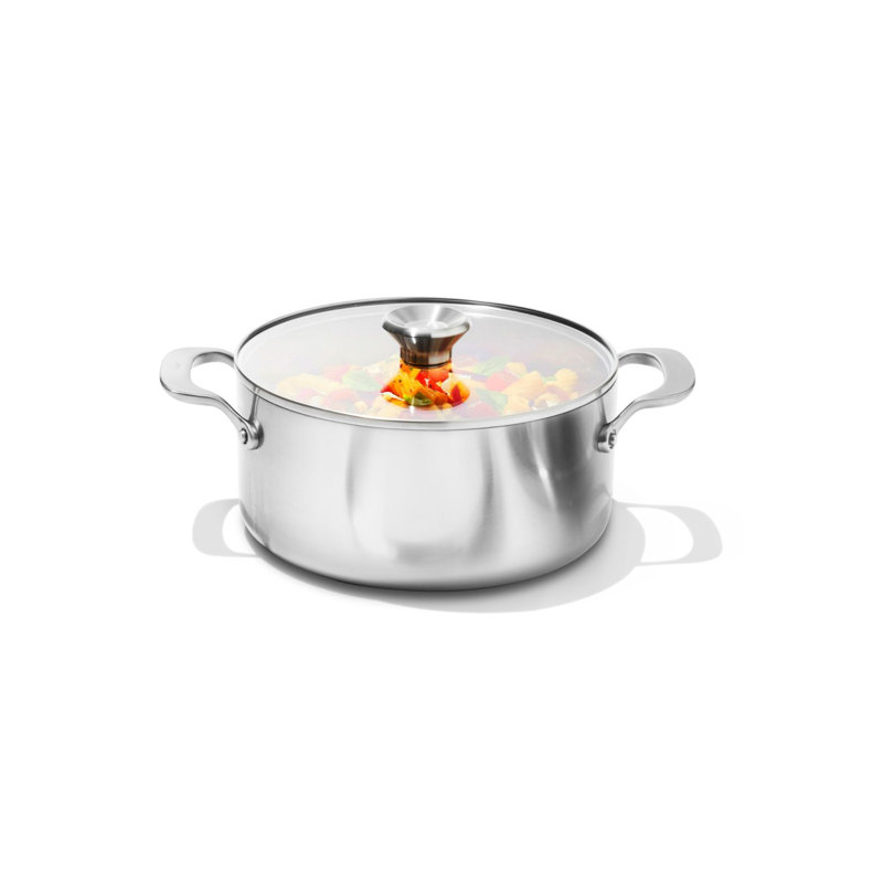 OXO Mira Tri-Ply Stainless Steel 5qt Stock Pot with Lid