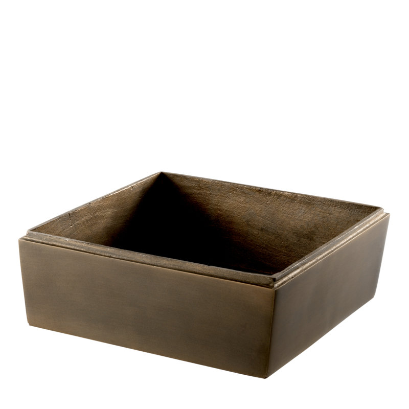 Eichholtz Deluxe Ashtray, Dark Antique Brass
