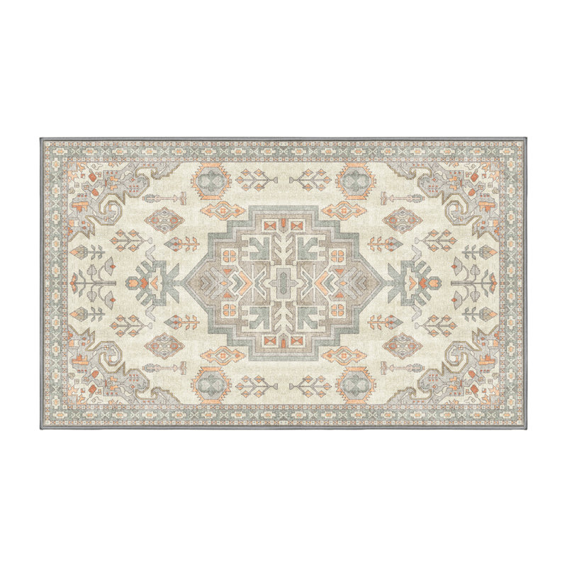 Fioralba Hand Loomed Washable Oriental Indoor Rug, Rectangle 8' x 10'
