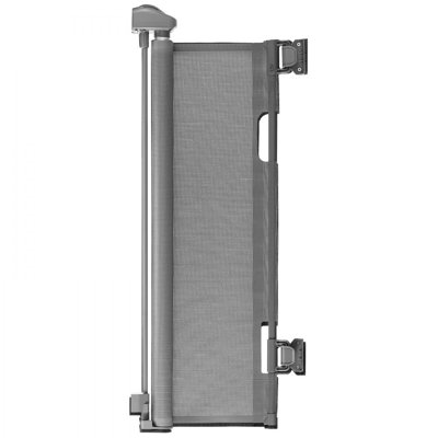 Retractable Baby Gate, Extends to 57 inch Wide, 38.5 inch Tall, with Security Lock, Easy to Use, Walk Through Without Tripping, Mesh Dog Gate for Stairs, Hallways, Indoor/Outdoor, Black