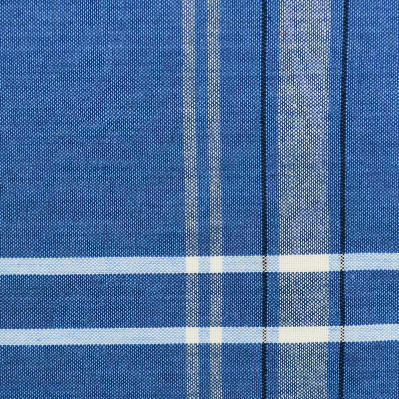 Nappe en lin de style campagnard French Stripe, 60 x 84, bleu chambray