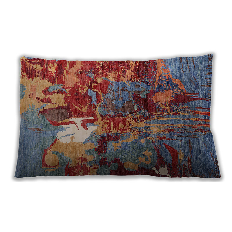 Okarche Abstract Outdoor Throw Pillow