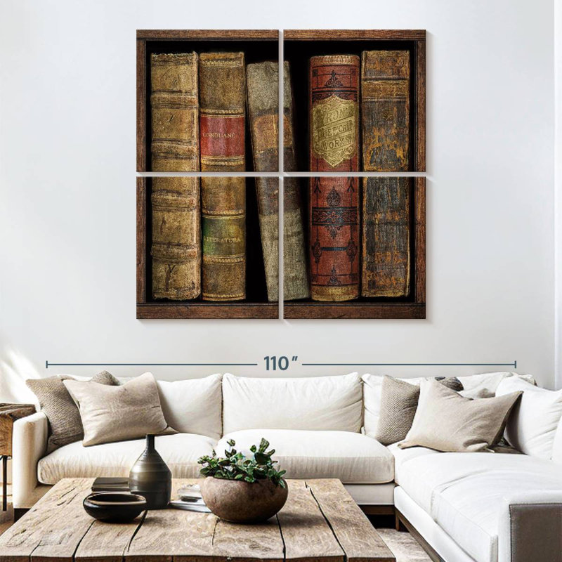Kerner dans la bibliothèque I, H 74 po x l 74 po