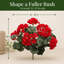 Silk Geranium Bush avec 7 têtes intérieur / extérieur