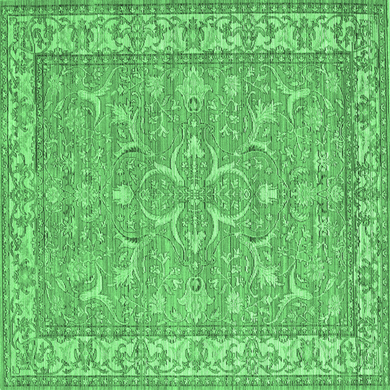Washable Oriental Indoor Rug, Square 7'