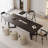 Black Rectangular Solid Wood Dining Table-1384759604