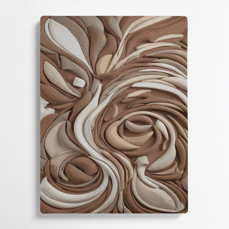 «Abstract Shapes», art mural en métal brun 9, H 8 po x l 10 po