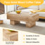 Table d'appoint unique à trèfle à quatre feuilles pour le salon, la chambre à coucher et les petits espaces - Table d'appoint avec base en grain de bois avec fonction de rangement