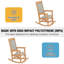 Chaise berçante HiPS avec dossier et siège en tissu de polyester enduit de PVC - Chaise berçante d'extérieur confortable pour patio, balcon ou salon