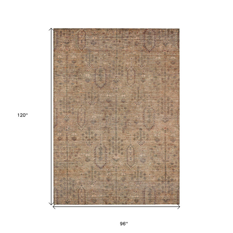 Tapis extérieur lavable 8 pi x 10 pi en terre cuite et cuivre