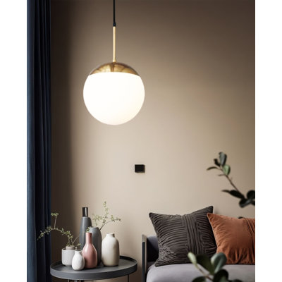 Luminaire suspendu en forme de globe à 1 lumière Guerrera
