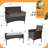 Rifiki 4 - Person Patio Conversation Set with Cushions-295038502-294053896