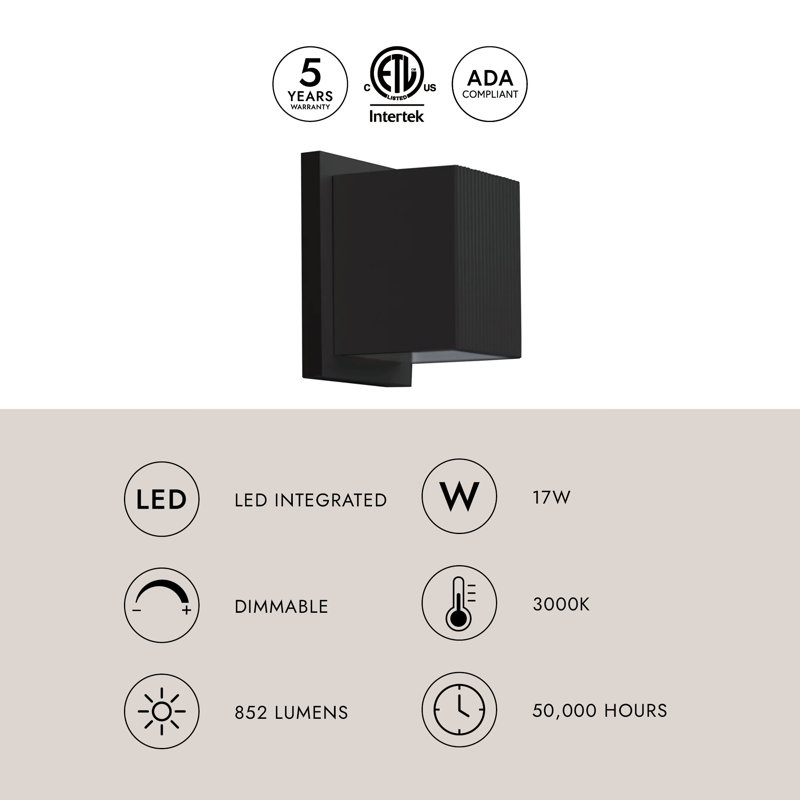 1 - Light LED Outdoor Flush Mount, White