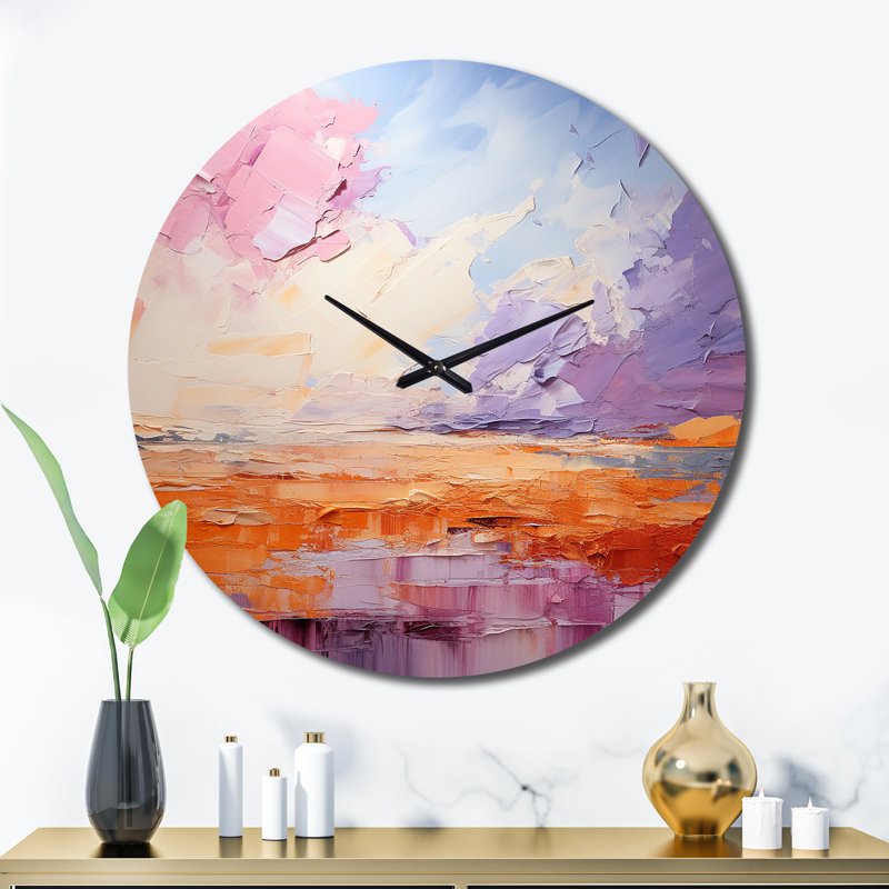 Horloge murale Blush Horizon II, Très grand