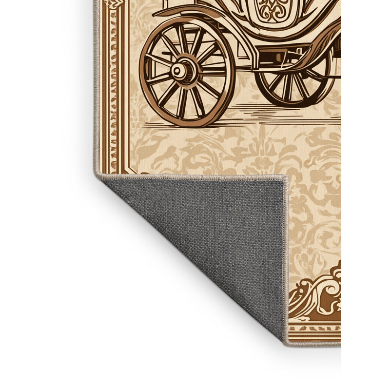 Tapis beige en peluche douce et moelleuse à motif damier rétro, 4 x 6