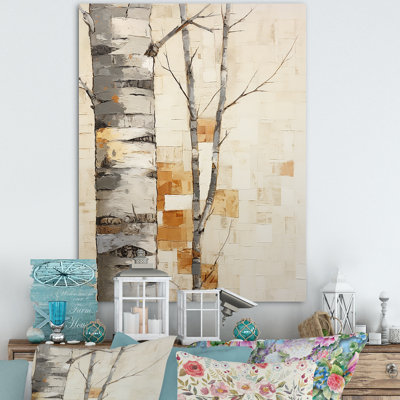 Arbre de minimalisme bouleau I sur toile
