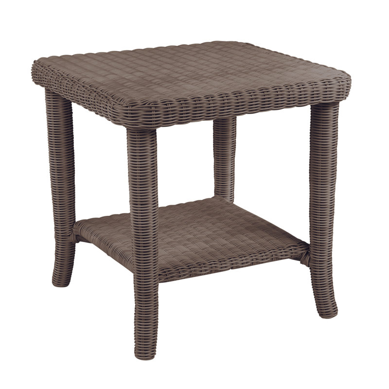 Cape Cod Outdoor Square Side Table, Cobblestone