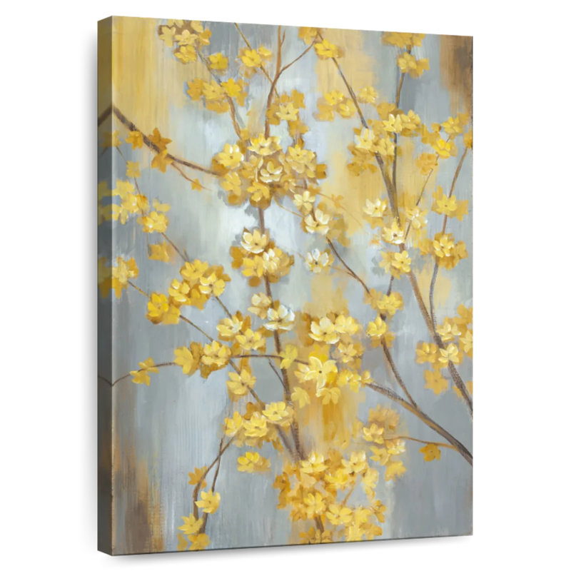 Branche de forsythia, H 24 po x l 16 po