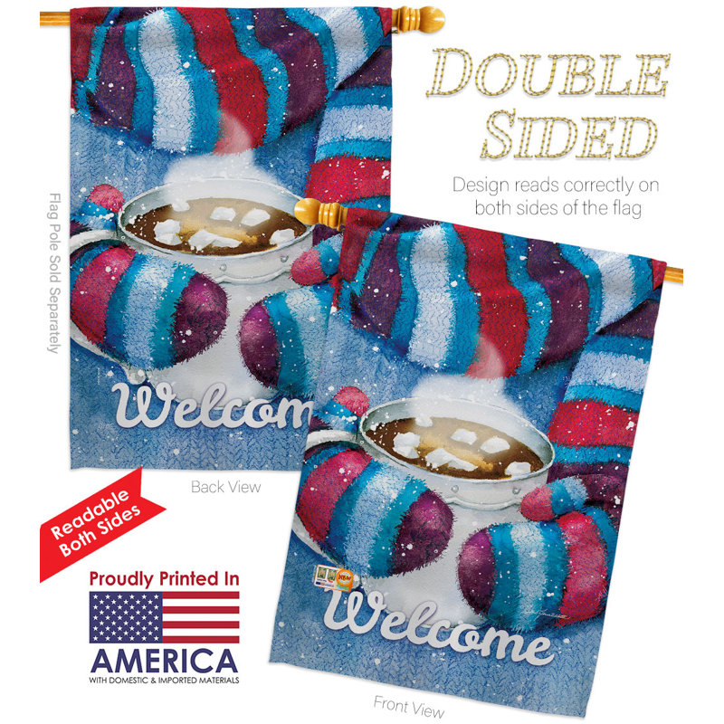 Double Sided 40'' H x 28'' W Polyester House Flag