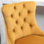 Chaises de bar contemporaines en velours avec dossier haut, coussin en mousse - de 2 capitons capitonnés élégants dorés, doré