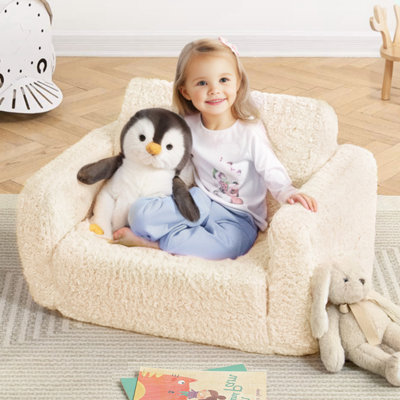 Folding Kids Chairs For Toddler, 2-In-1 Child Soft Couch Fold Out, Convertible Sofa To Lounger