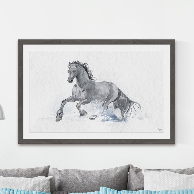 « el caballo », reproduction d’art encadrée, H 20 po x l 30 po x P 1,5 po