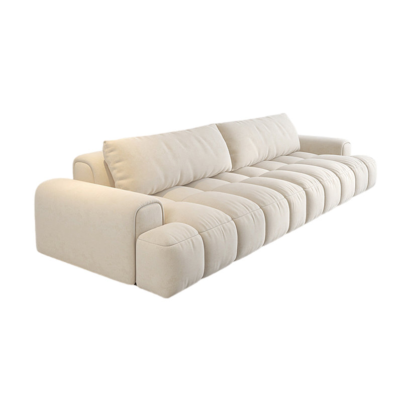 Modern light luxury fabric sofa, 28.74" H x 118.11" W x 37" D, 4