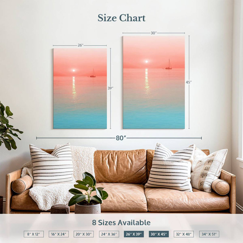 Gillard Coral Sea Sunrise, H 39 po x l 26 po