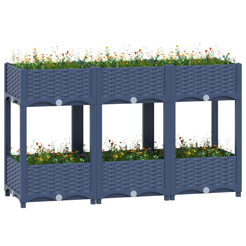 Furrier Raised Garden Bed, Blue Grey