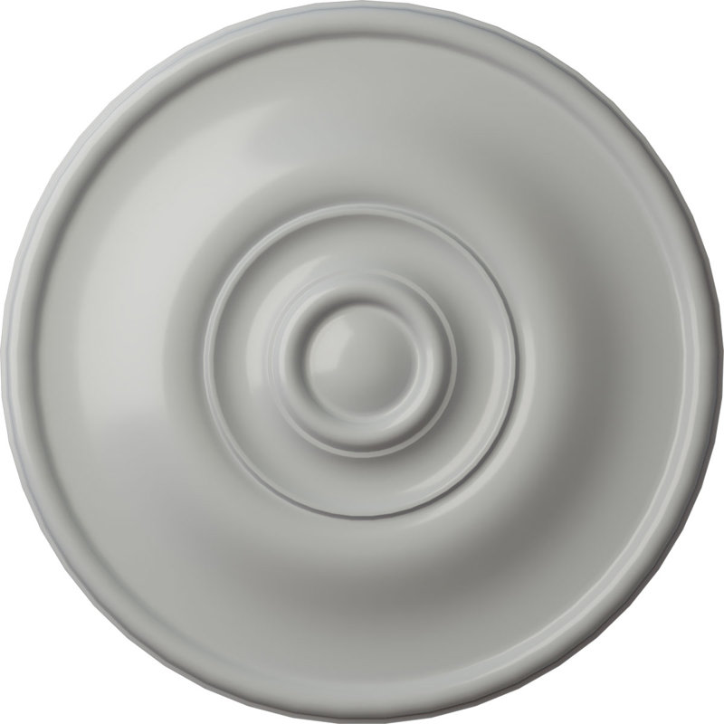 Médaillon de plafond Endurathane Jefferson, P 11 3/4 po x P 3/8 po (pour auvents jusqu'à 2 7/8 po), finition givrée peinte à la main