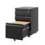 Three Drawer Mobile File Cabinet with Lock for Home Office, Ideal for Organizing Letters, Legal and A4 Documents, Fully Assembled-254909559