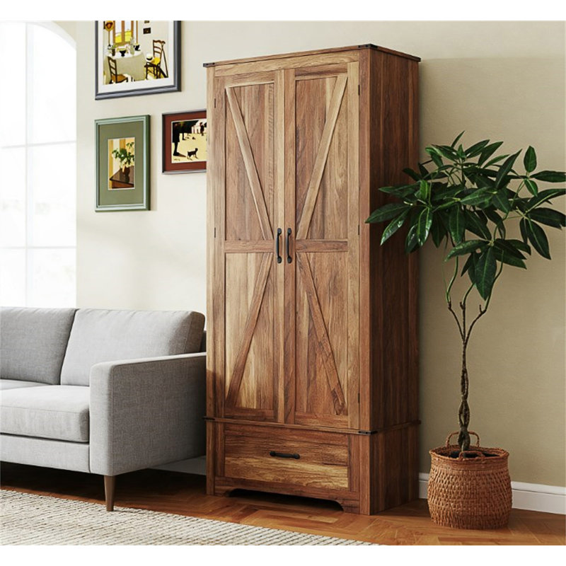 Armoire de cuisine, armoire avec tablettes réglables