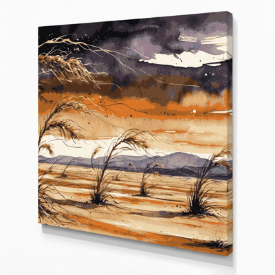 Southwestern Landscapes Tumbleweed Trails 141 Brown Canvas Wall Art