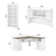 Huckins 3 L-Shaped Computer Desk Office Set