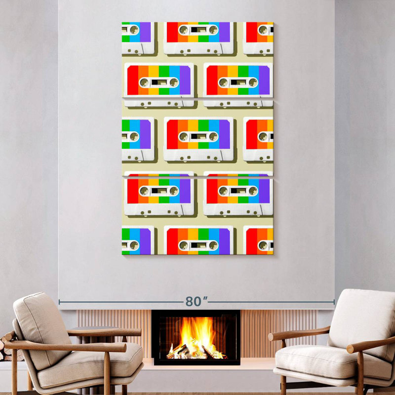 Abarca Rainbow Mixtapes, 74" H x 48" W