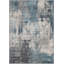 Tapis moderne et abstrait bleu, 9 x 12, durable et à poils courts pour les endroits très passants et la décoration élégante
