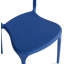 Ensemble de salle à manger 5 pièces pour patio - table carrée noire avec 4 chaises empilables en plastique bleu, résistant aux intempéries, facile à nettoyer, mobilier d'extérieur pour le jardin, le balcon ou le café (noir et bleu)-60965269-60965273