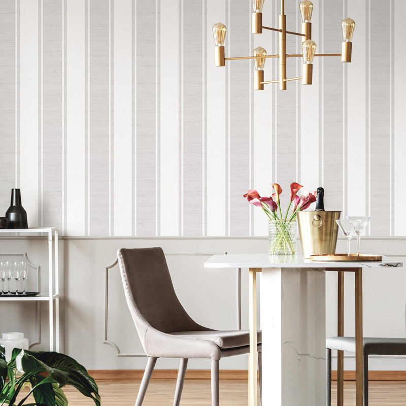 Italian Silks and Damasks 10.05m x 53cm Satin Wallpaper Roll, Grey