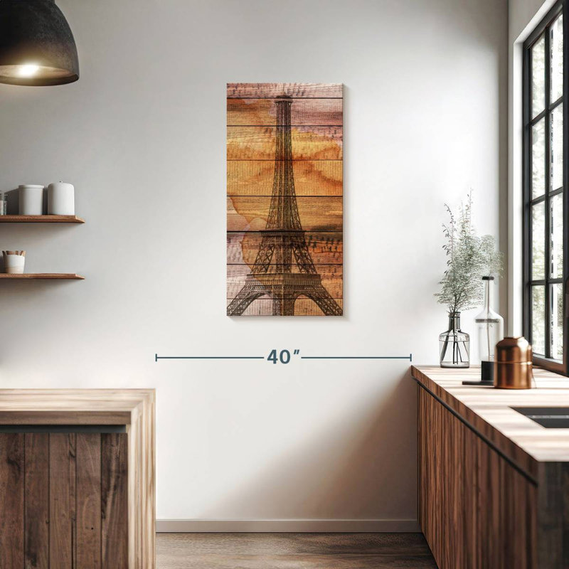 Wooden Eiffel Tower, 36" H x 18" W